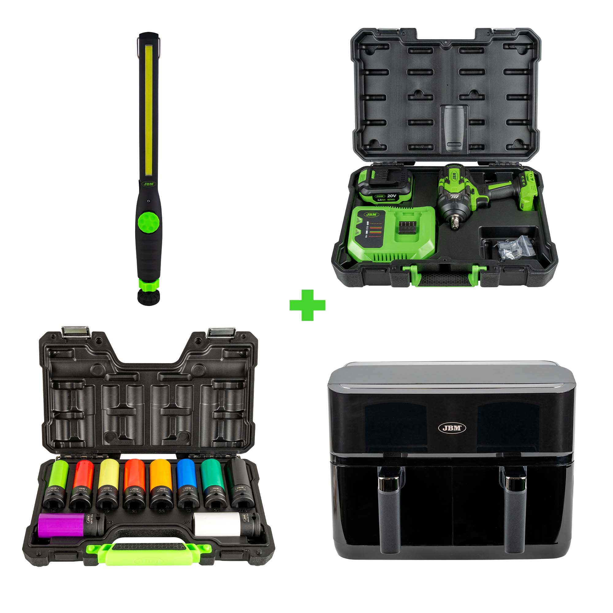 Werkstatt-Megadeal: Schlagschrauber-Set mit Licht & Fritteuse