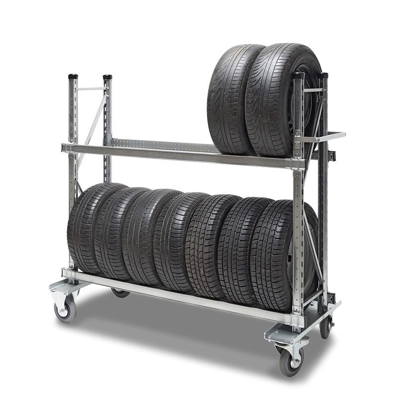 Reifenwagen 2 Ebenen für bis zu 14 Räder  1430 mm x 1800 mm x 620 mm
